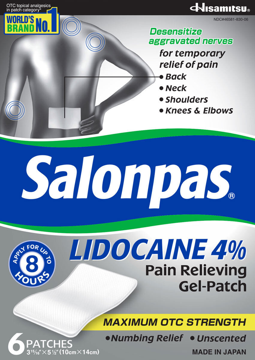 Salonpas — Salonpas LIDOCAINE Pain Relieving Maximum Strength Gel 15 Patch